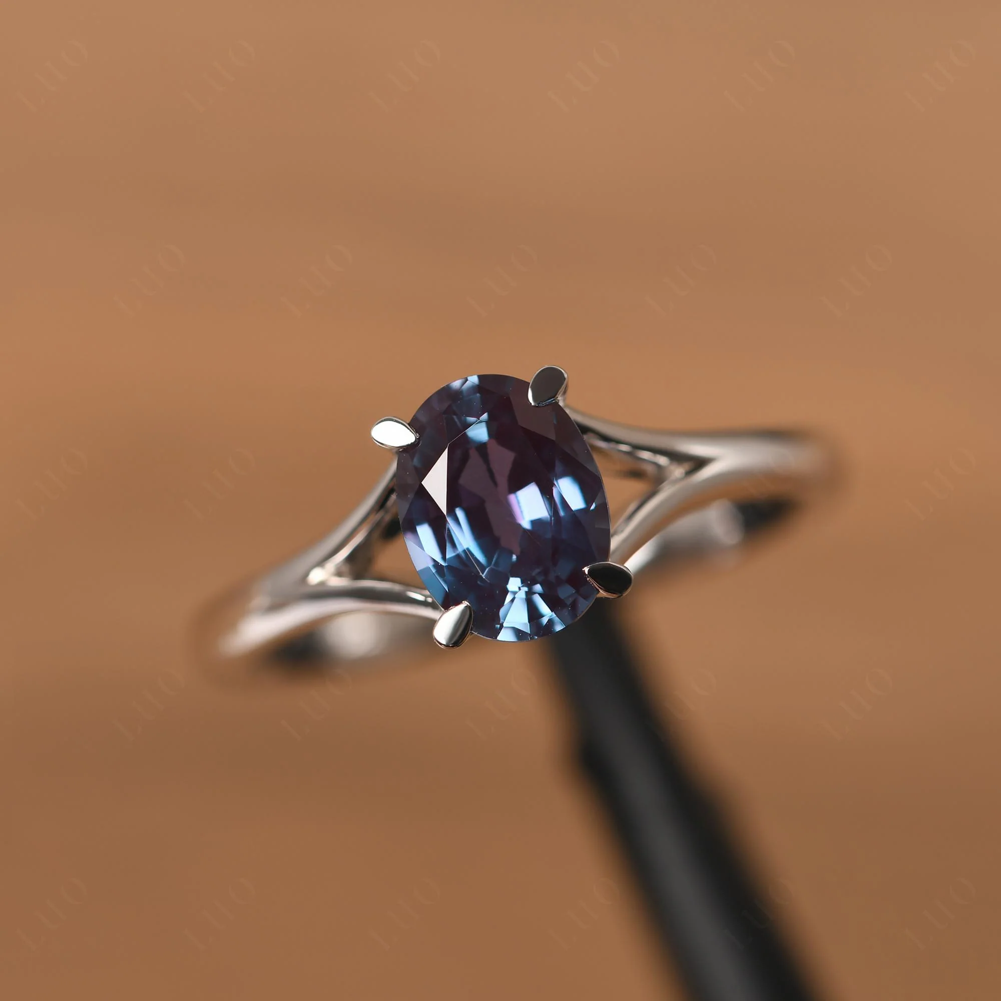 Alexandrite Split Shank Engagement Ring - Image 29