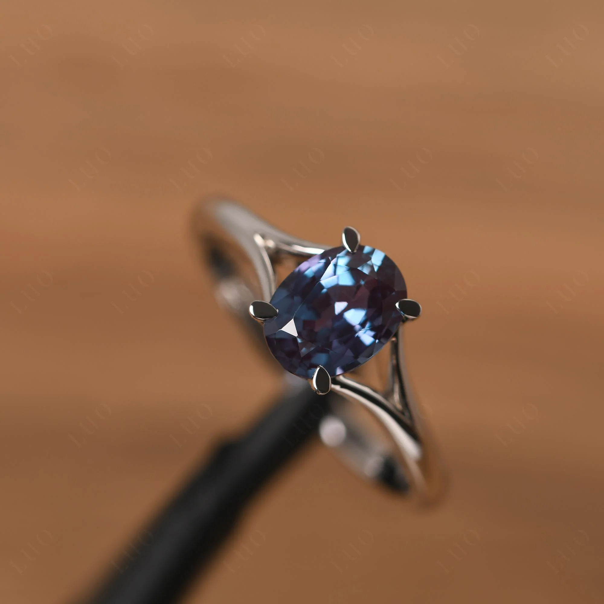Alexandrite Split Shank Engagement Ring - Image 30