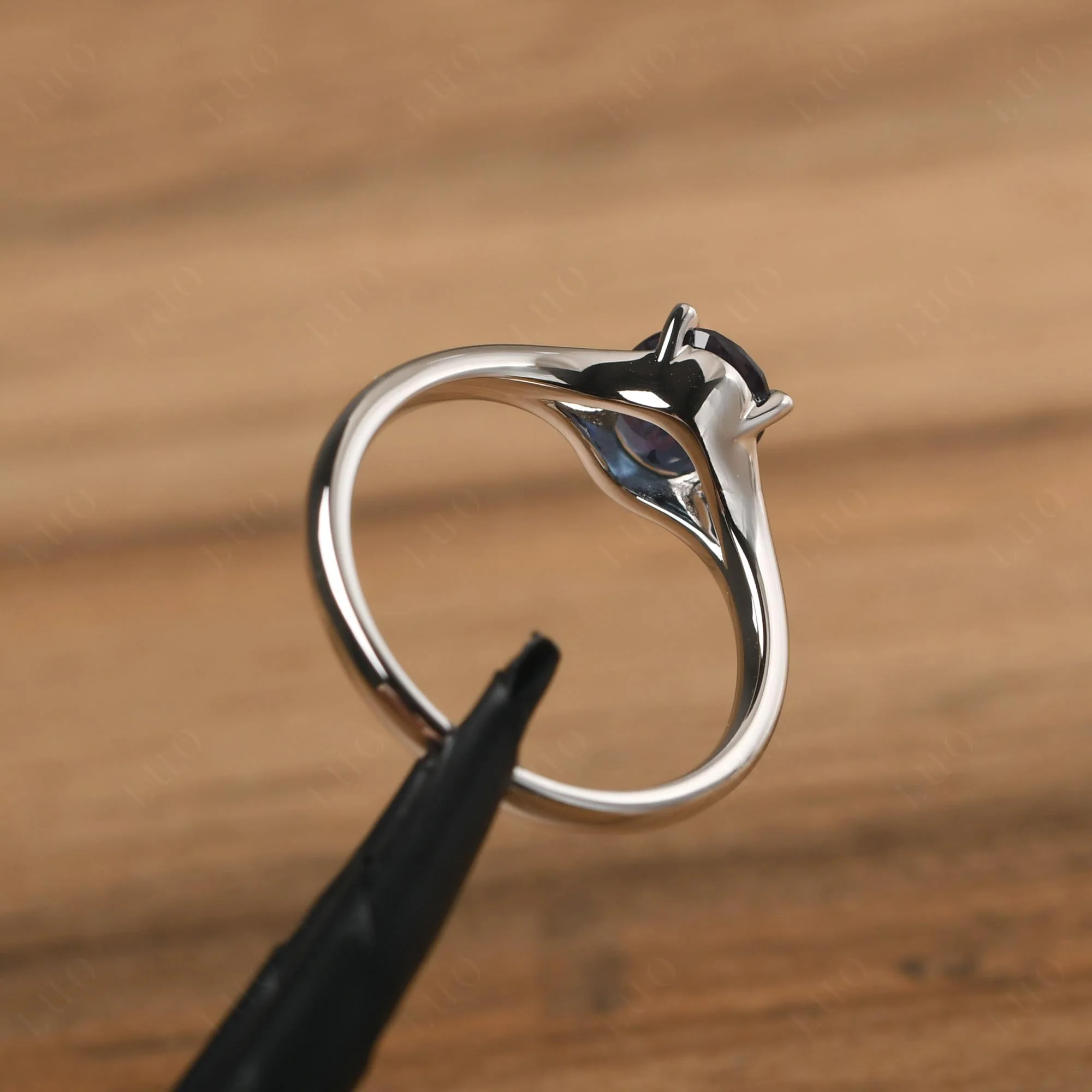 Alexandrite Split Shank Engagement Ring - Image 31