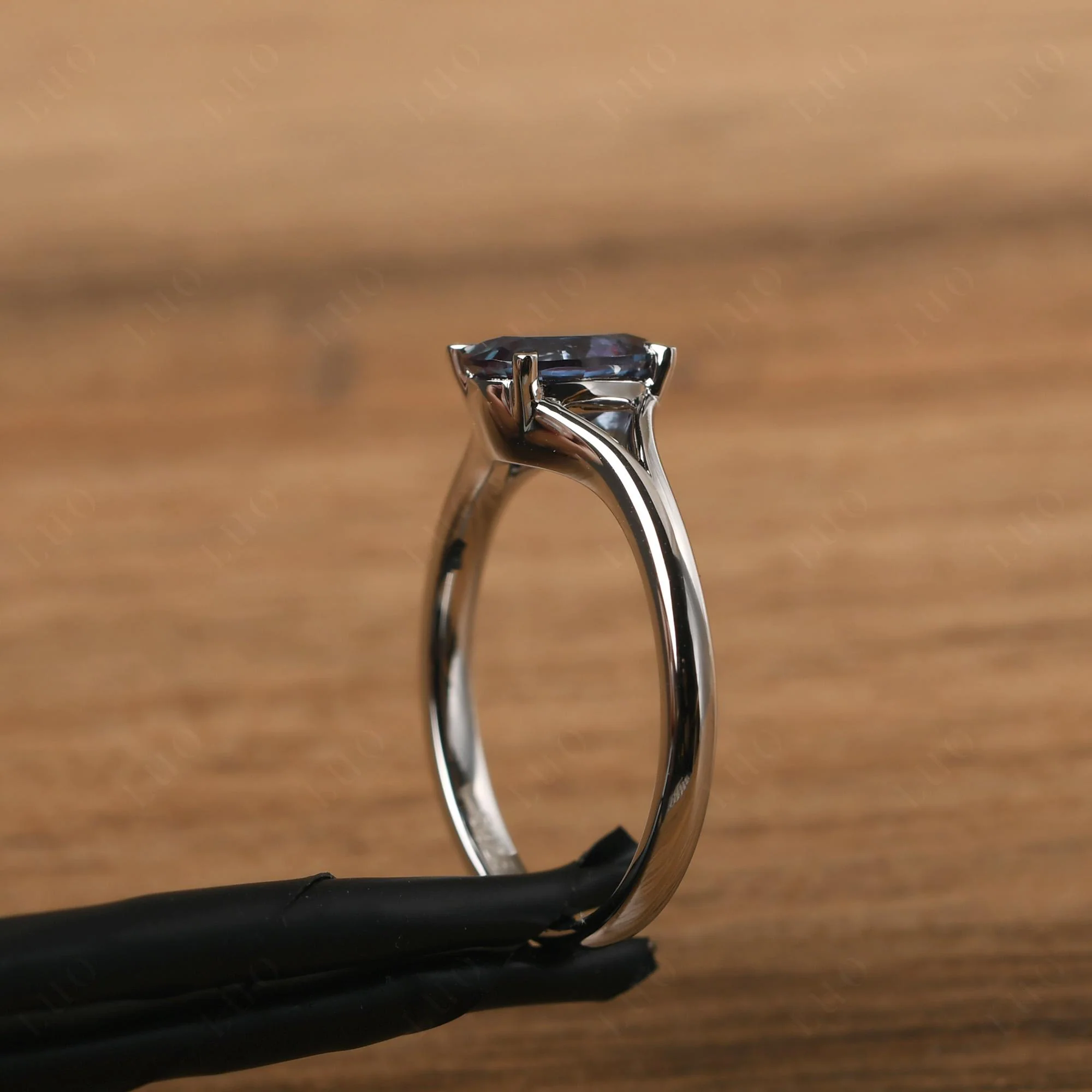Alexandrite Split Shank Engagement Ring - Image 32