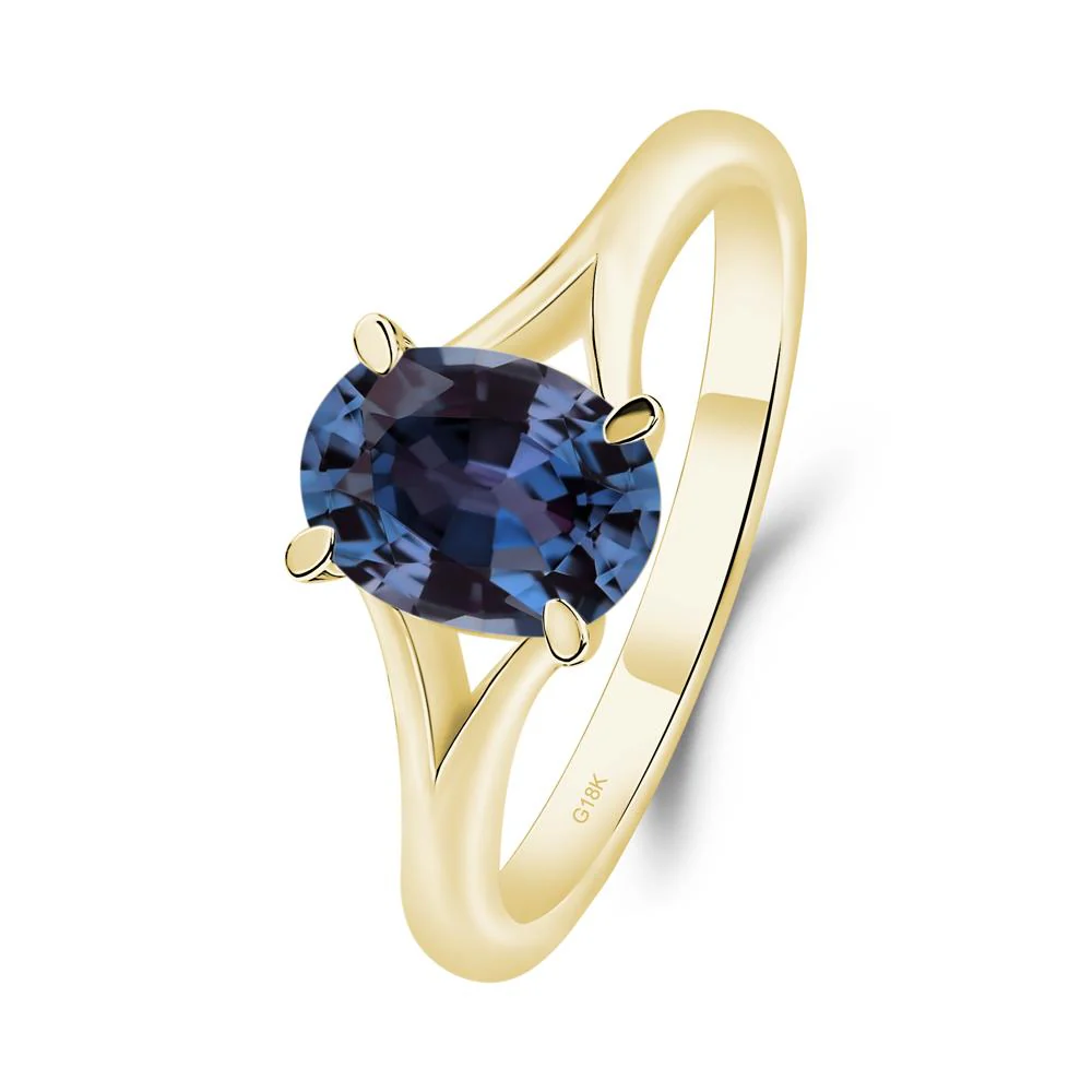 Alexandrite Split Shank Engagement Ring - Image 4