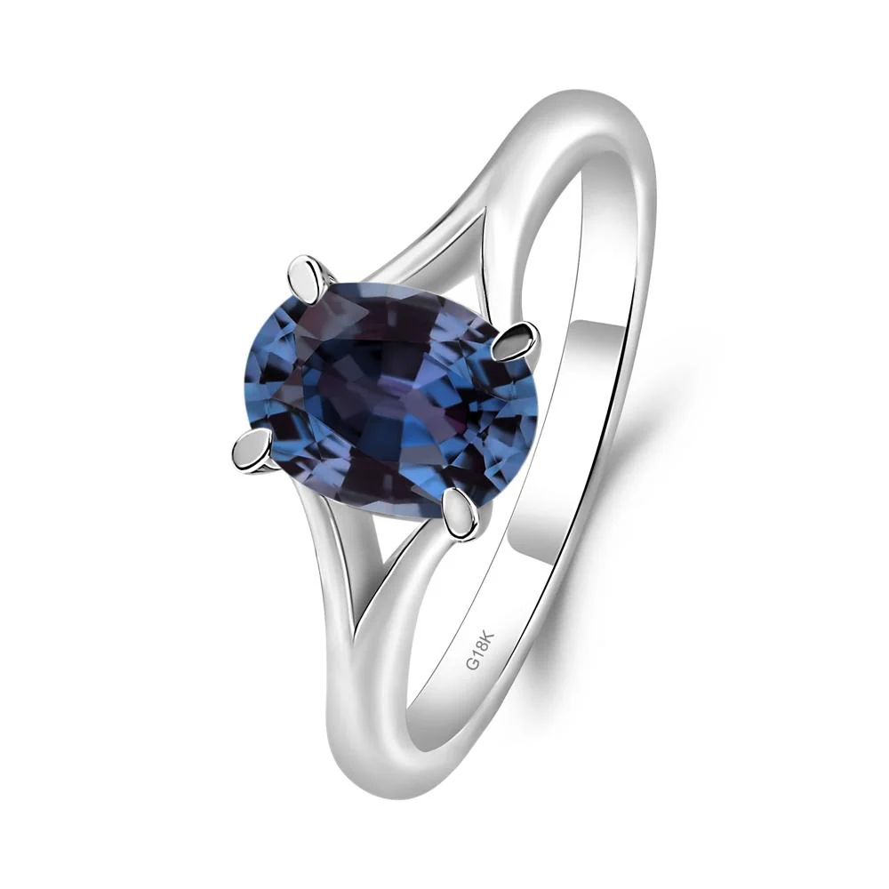 Alexandrite Split Shank Engagement Ring - Image 8