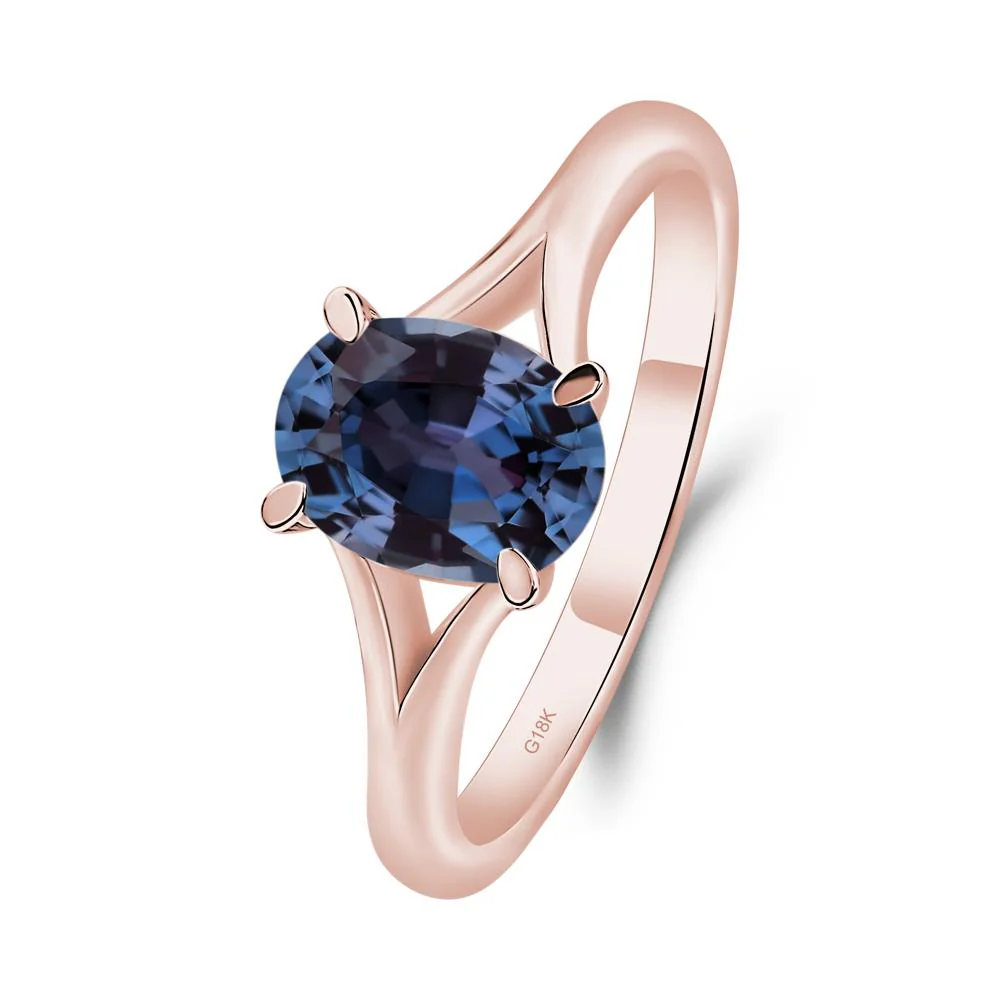 Alexandrite Split Shank Engagement Ring - Image 9