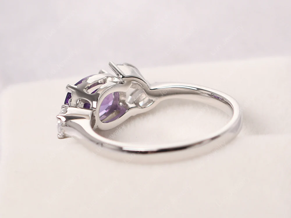 Oval Amethyst Cluster Ring - Image 3