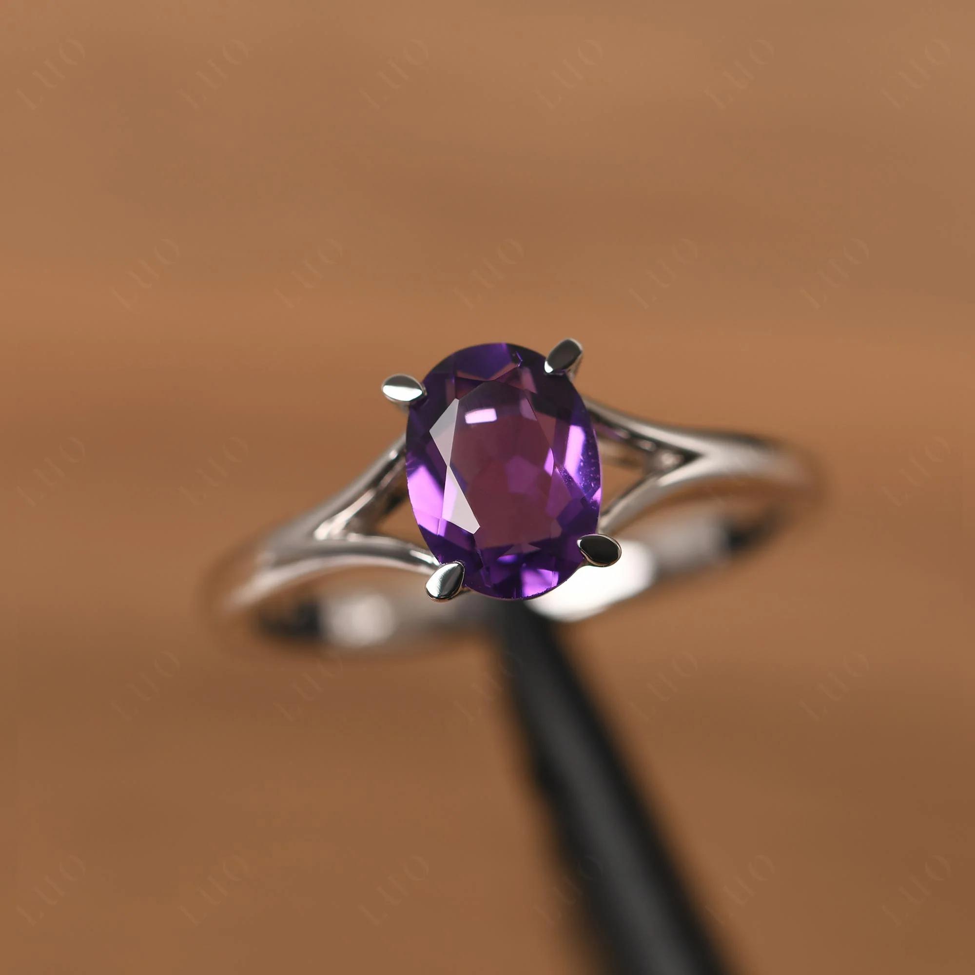 Amethyst Split Shank Ring - Image 29
