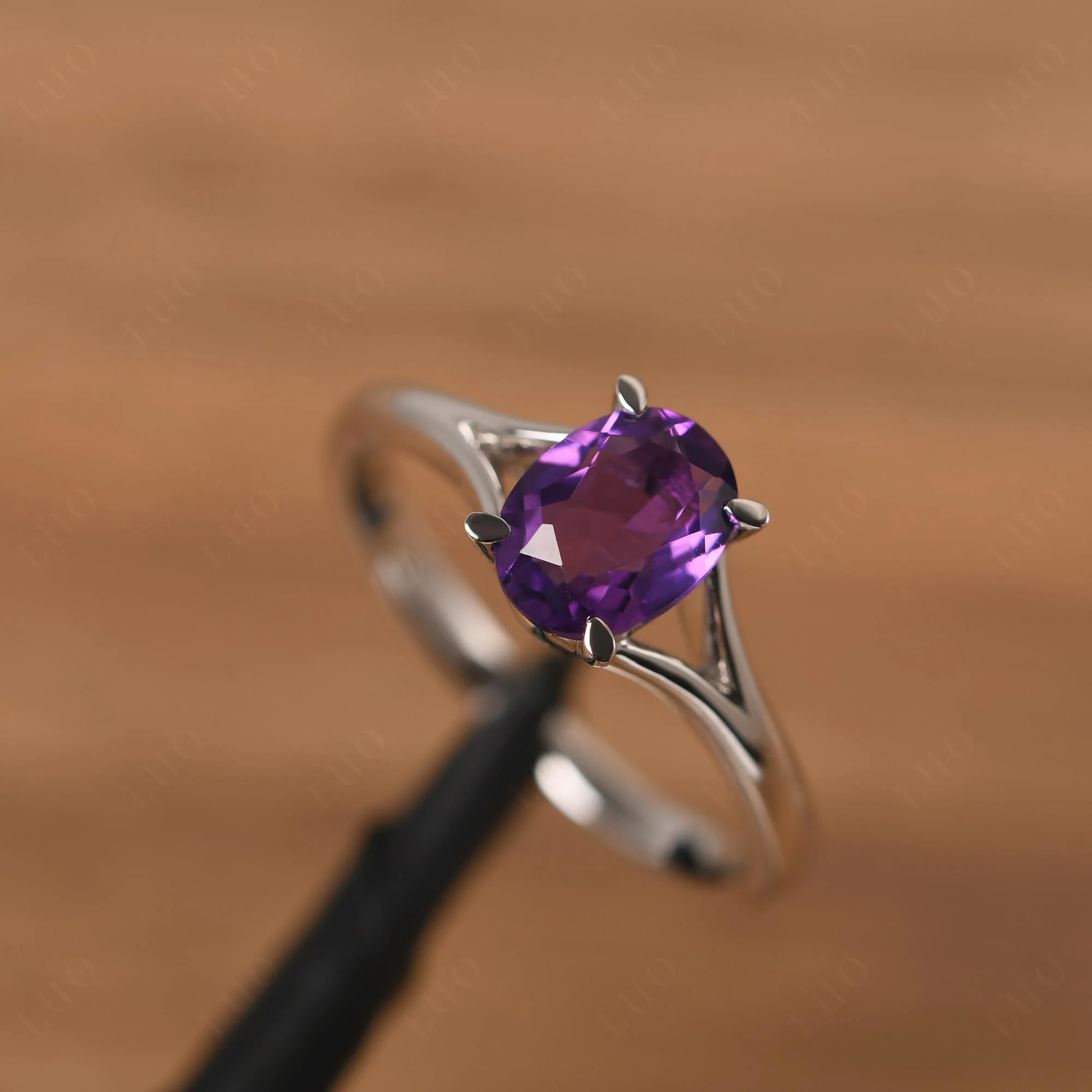 Amethyst Split Shank Ring - Image 30