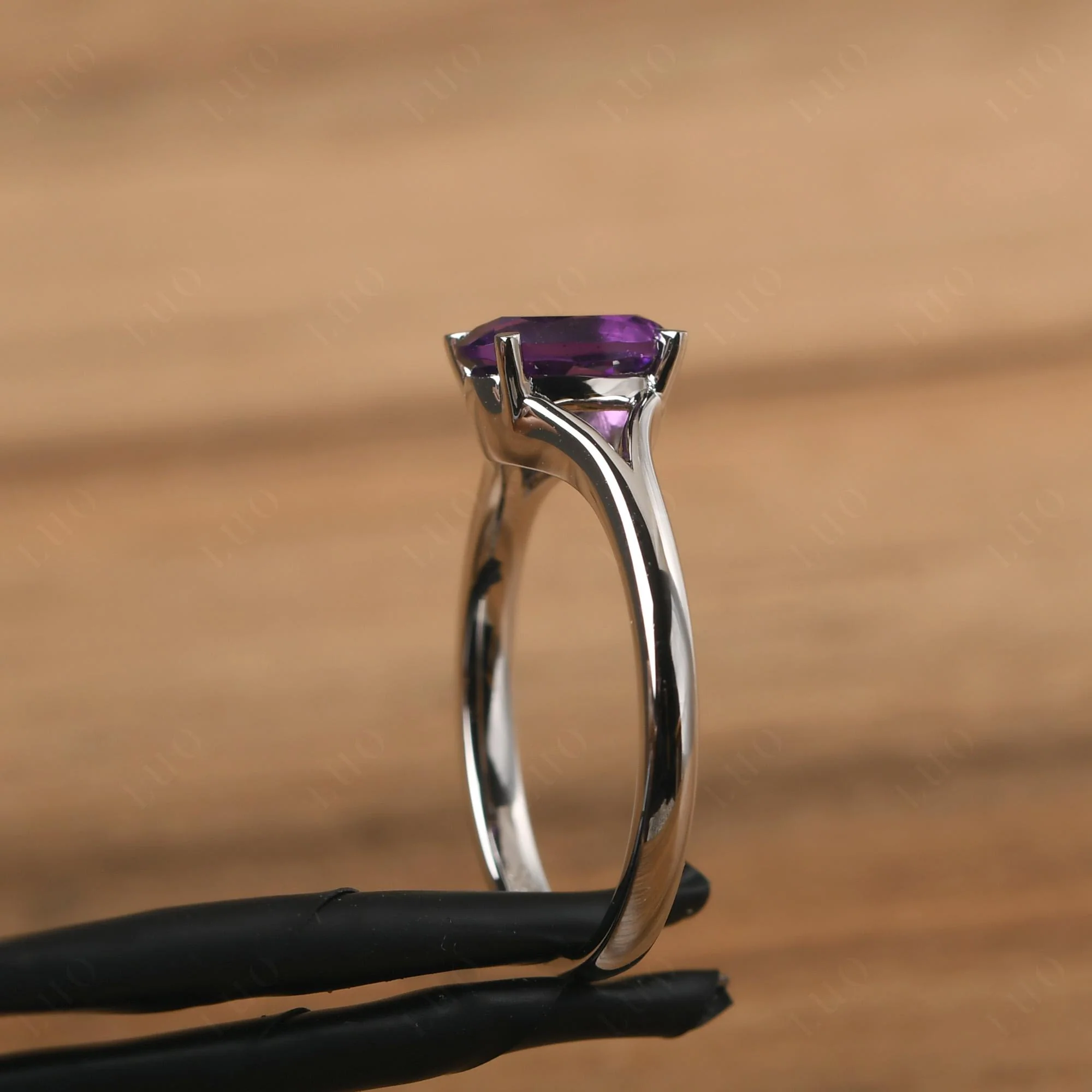 Amethyst Split Shank Ring - Image 32