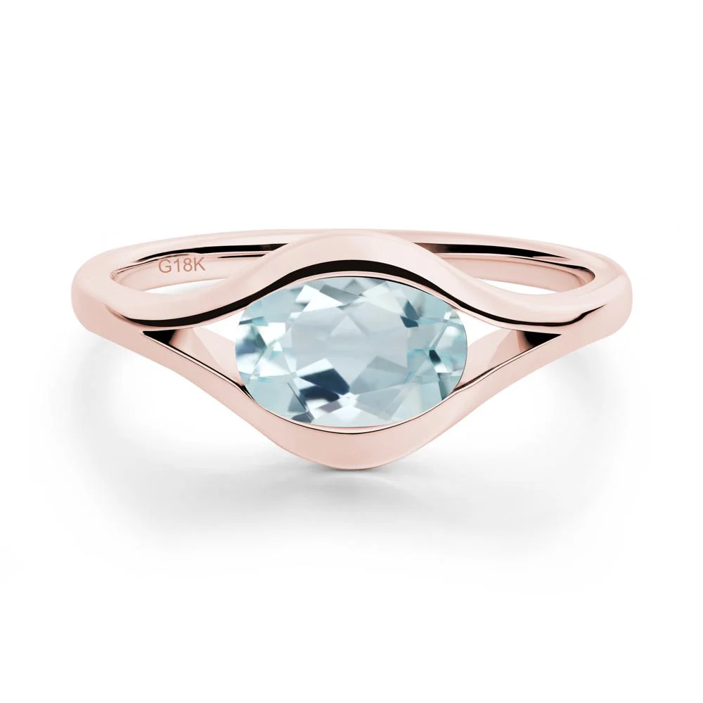 Oval Aquamarine Evil Eye Ring - Image 5