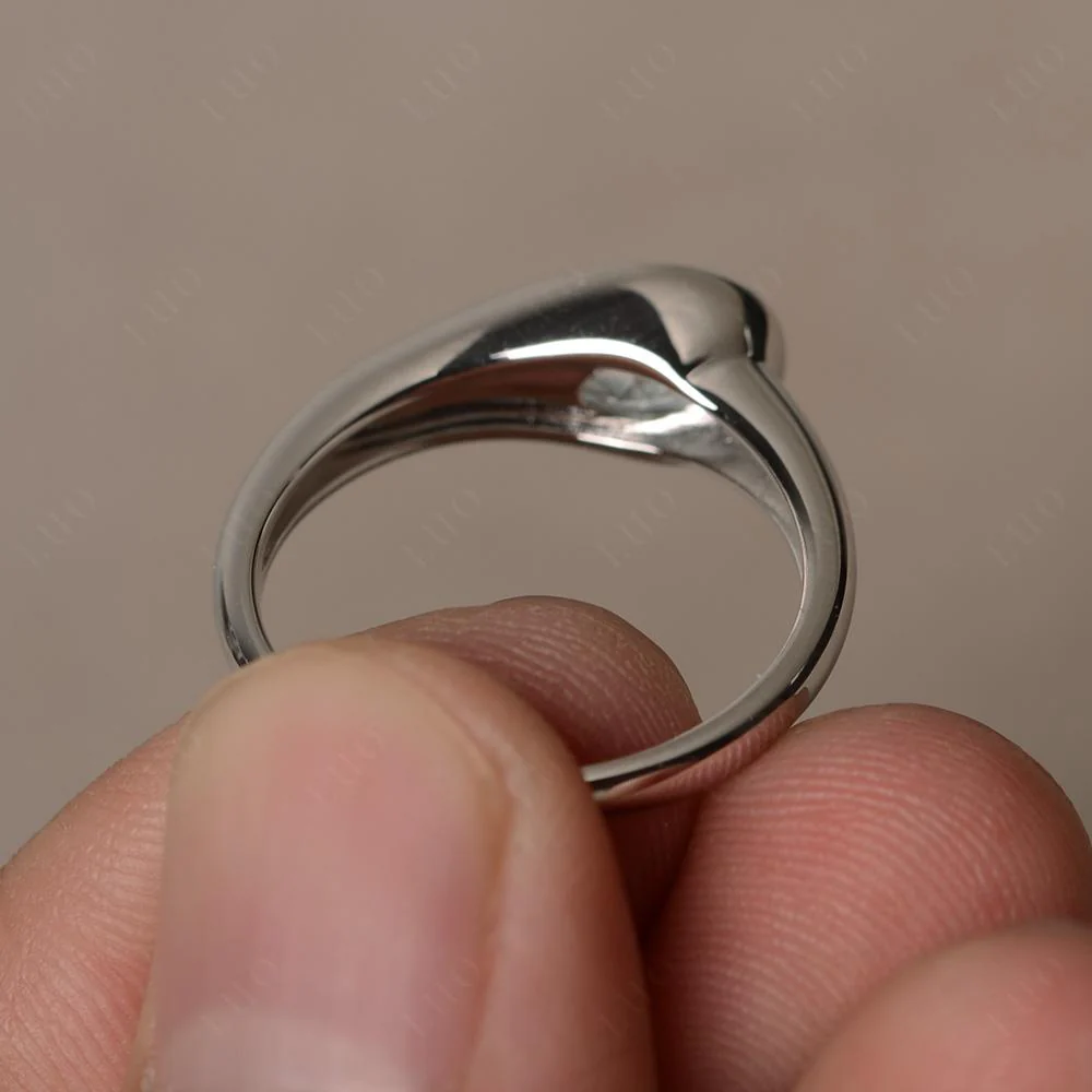 Aquamarine Minimalist Engagement Ring - Image 12