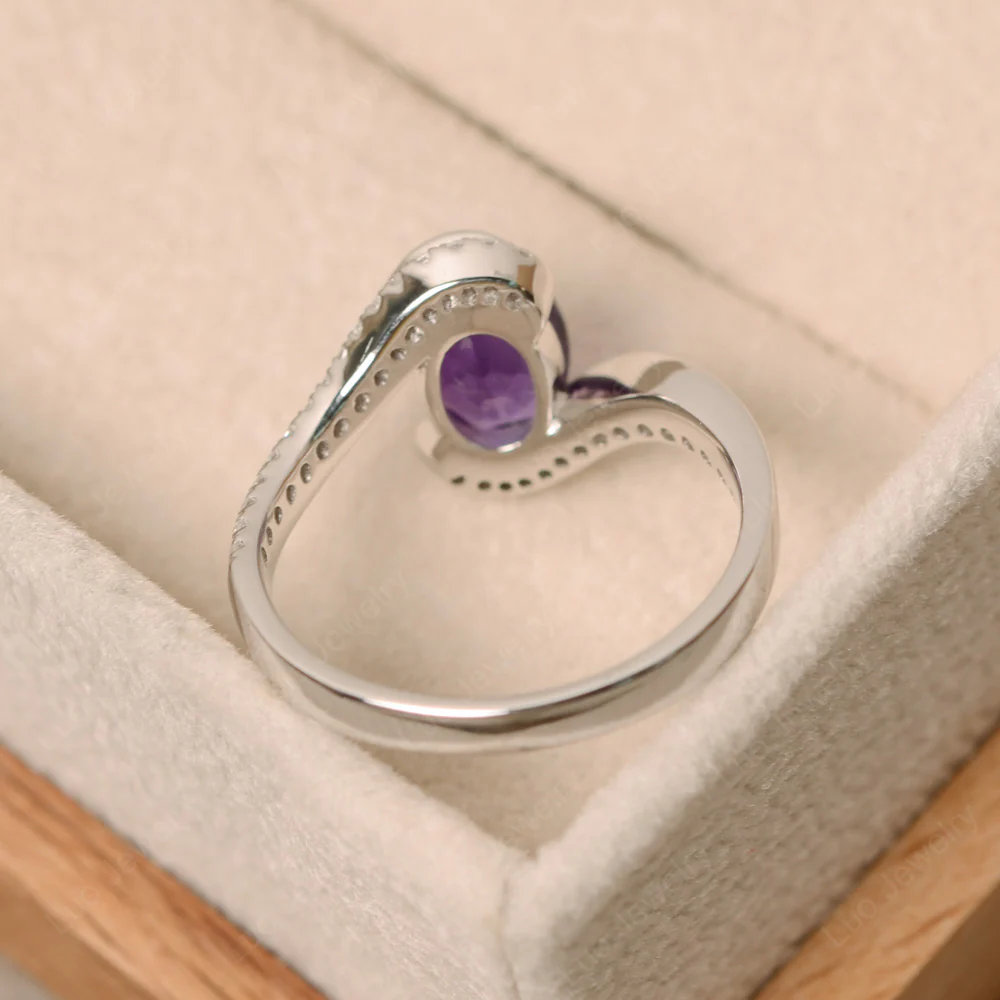 Amethyst Oval Bypass Ring - Image 4
