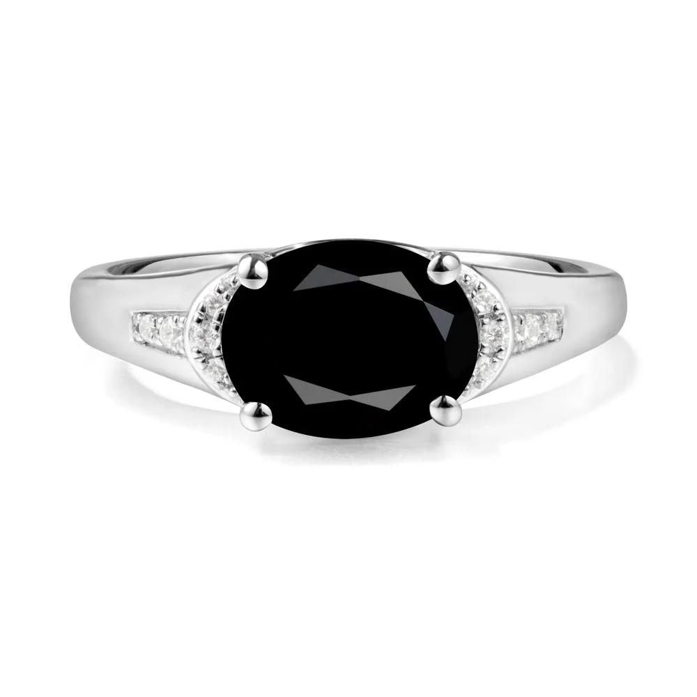 Oval Black Spinel Statement Ring - Image 2