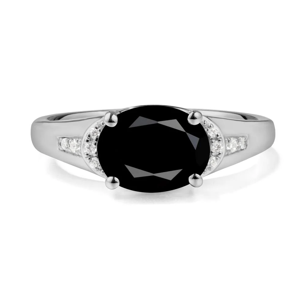 Oval Black Spinel Statement Ring - Image 4