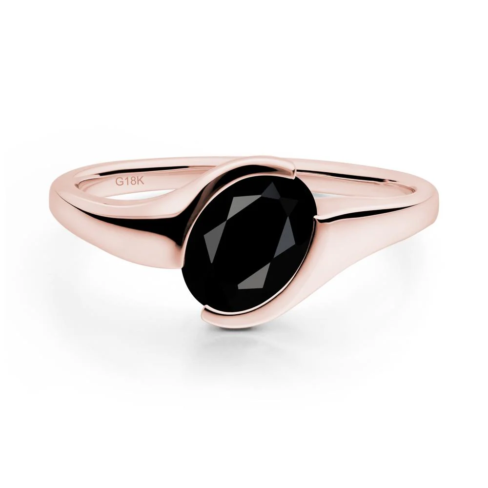 Oval Black Spinel Tension Ring - Image 2