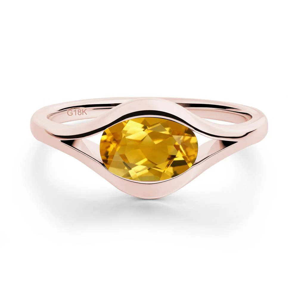 Oval Citrine Evil Eye Ring - Image 5