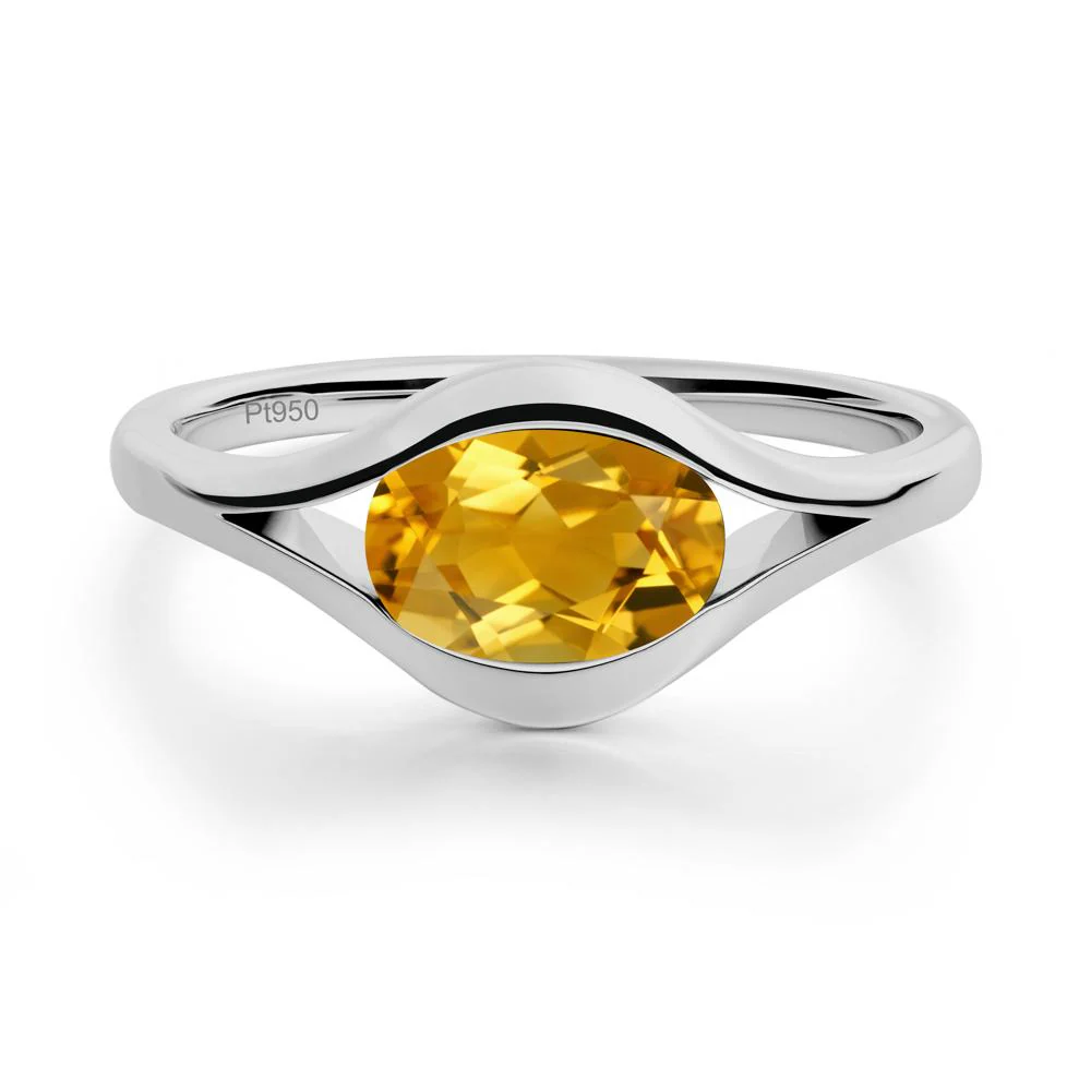 Oval Citrine Evil Eye Ring - Image 7