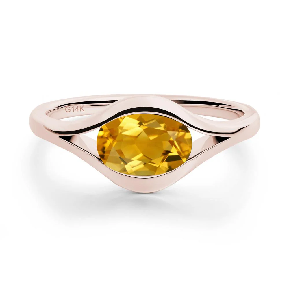 Oval Citrine Evil Eye Ring - Image 9