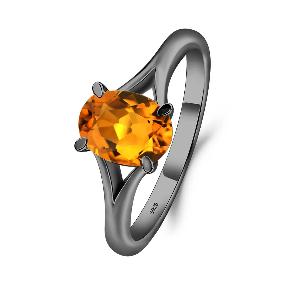 Citrine Solitaire Promise Ring