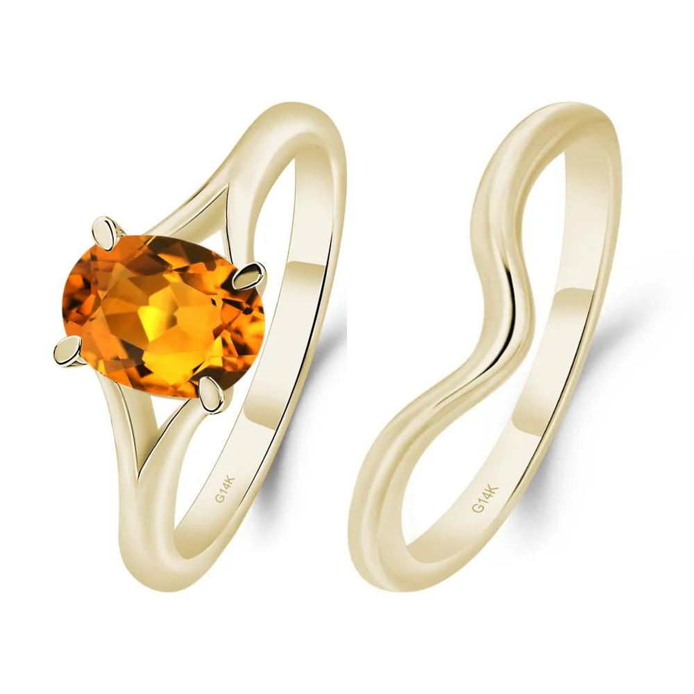 Citrine Solitaire Promise Ring - Image 15