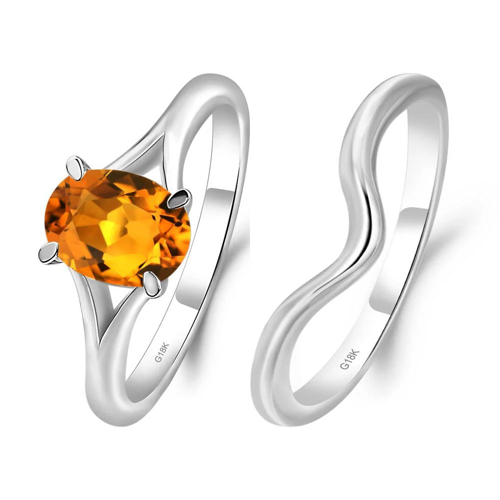 Citrine Solitaire Promise Ring - Image 19