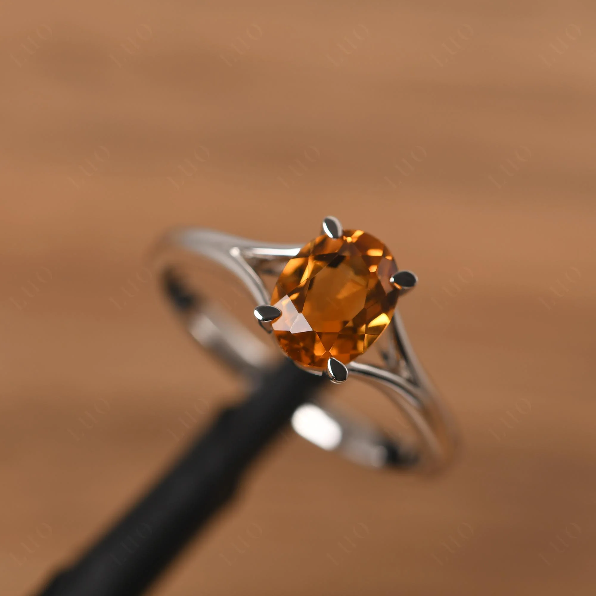 Citrine Solitaire Promise Ring - Image 30