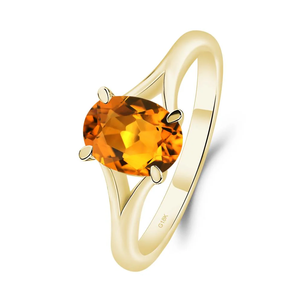 Citrine Solitaire Promise Ring - Image 4