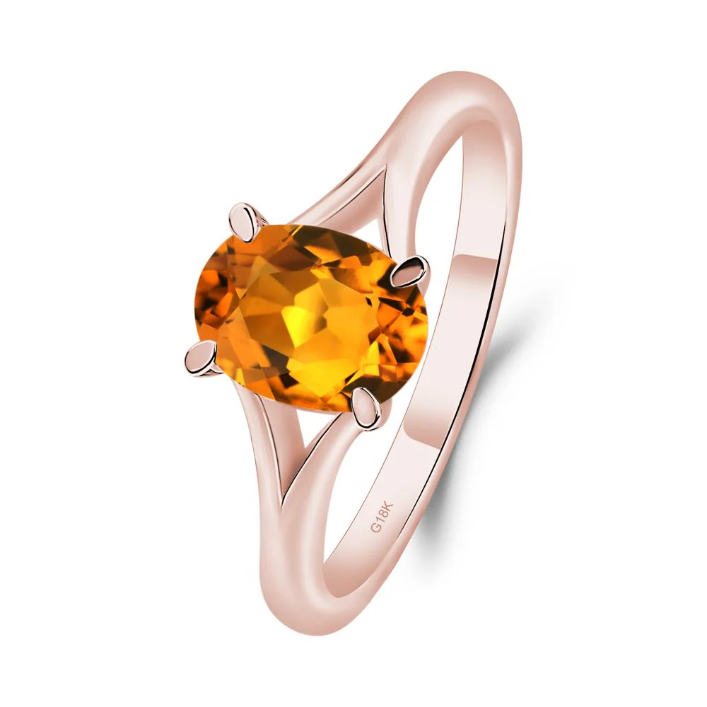 Citrine Solitaire Promise Ring - Image 6