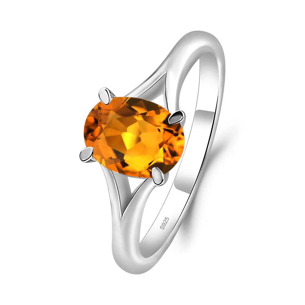 Citrine Solitaire Promise Ring - Image 7