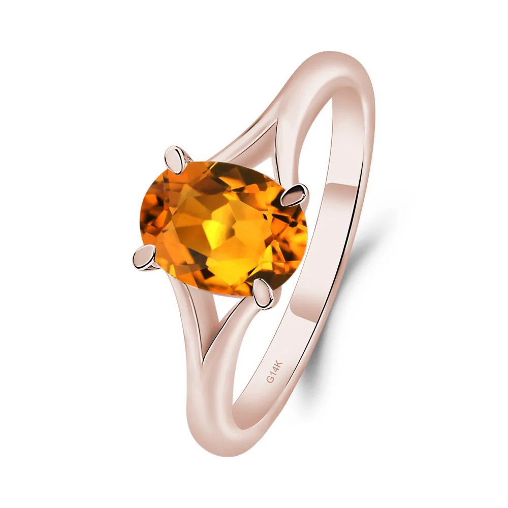 Citrine Solitaire Promise Ring - Image 8