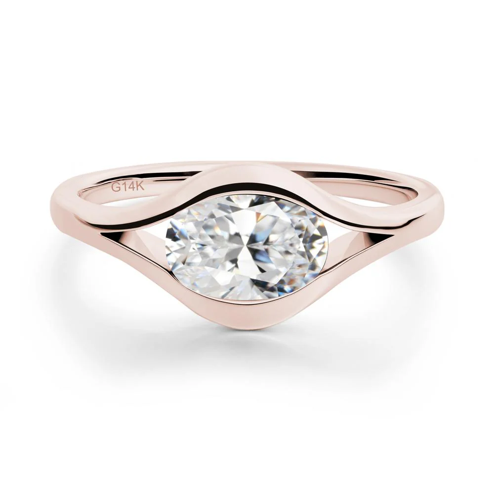 Oval Cubic Zirconia Evil Eye Ring - Image 3