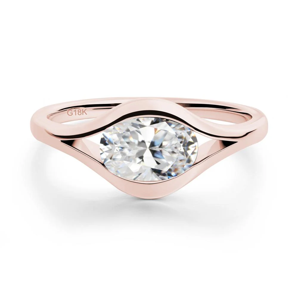 Oval Cubic Zirconia Evil Eye Ring - Image 7