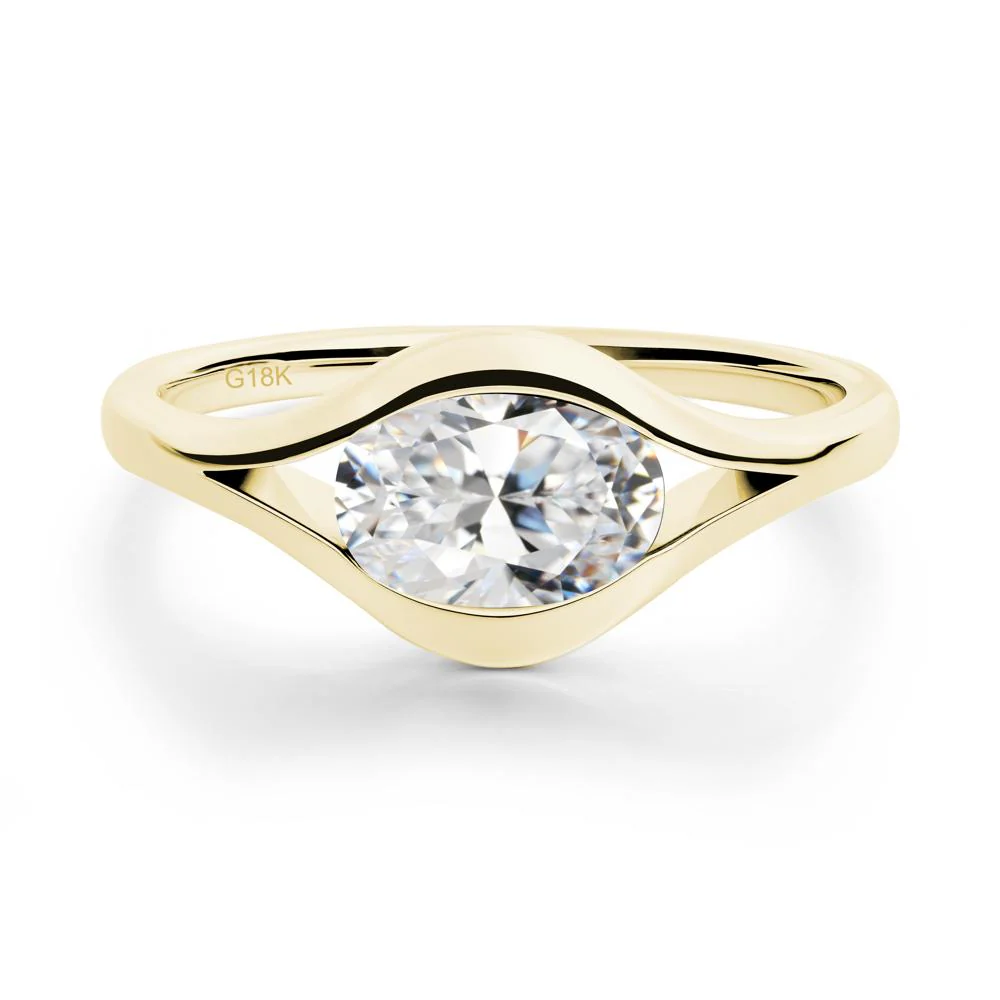 Oval Cubic Zirconia Evil Eye Ring - Image 9