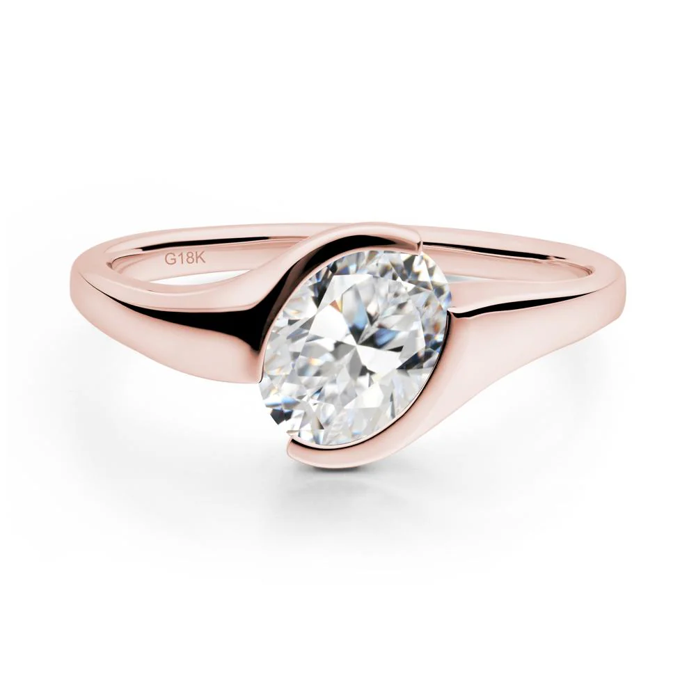 Oval Cubic Zirconia Tension Ring - Image 5