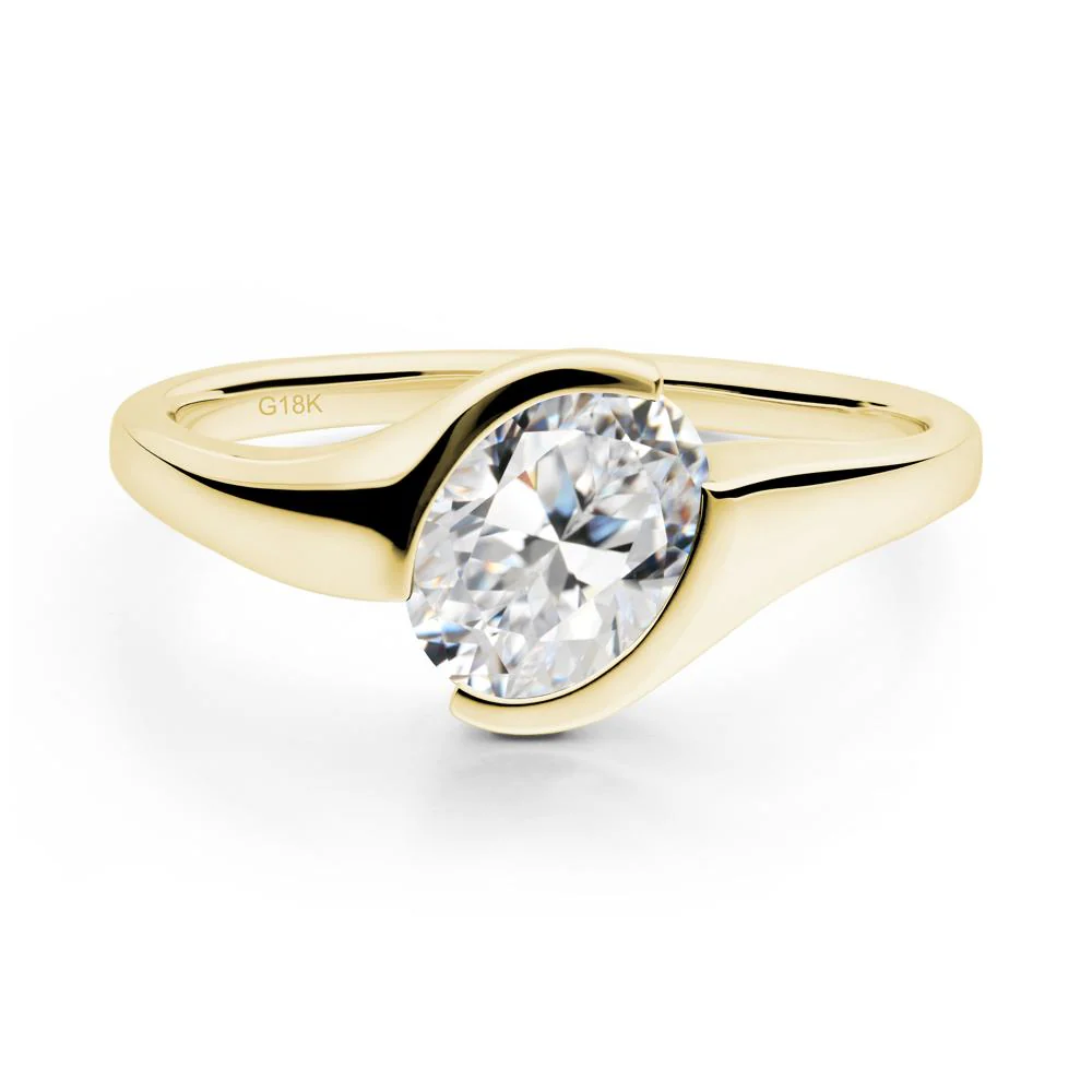 Oval Cubic Zirconia Tension Ring - Image 7