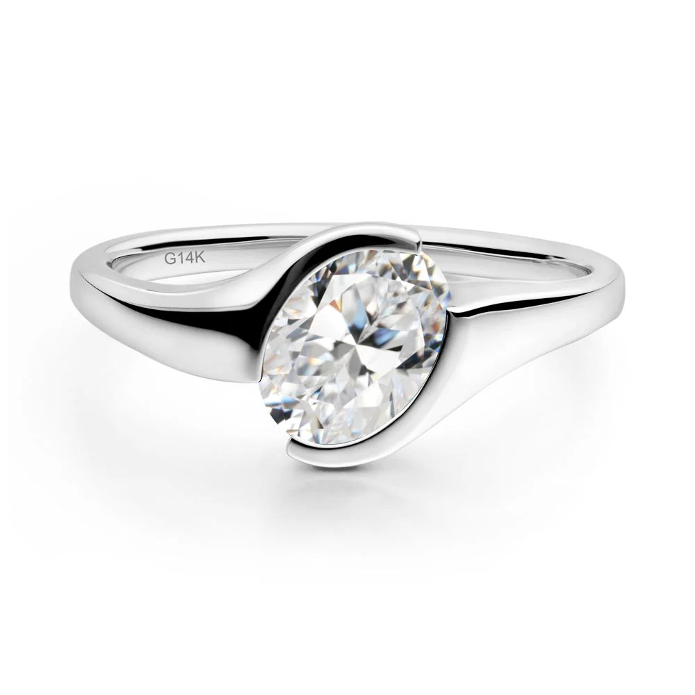 Oval Cubic Zirconia Tension Ring - Image 8