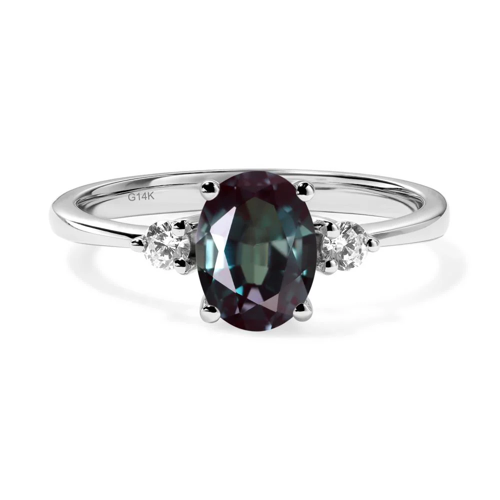 Trilogy Oval Alexandrite Ring - Image 3