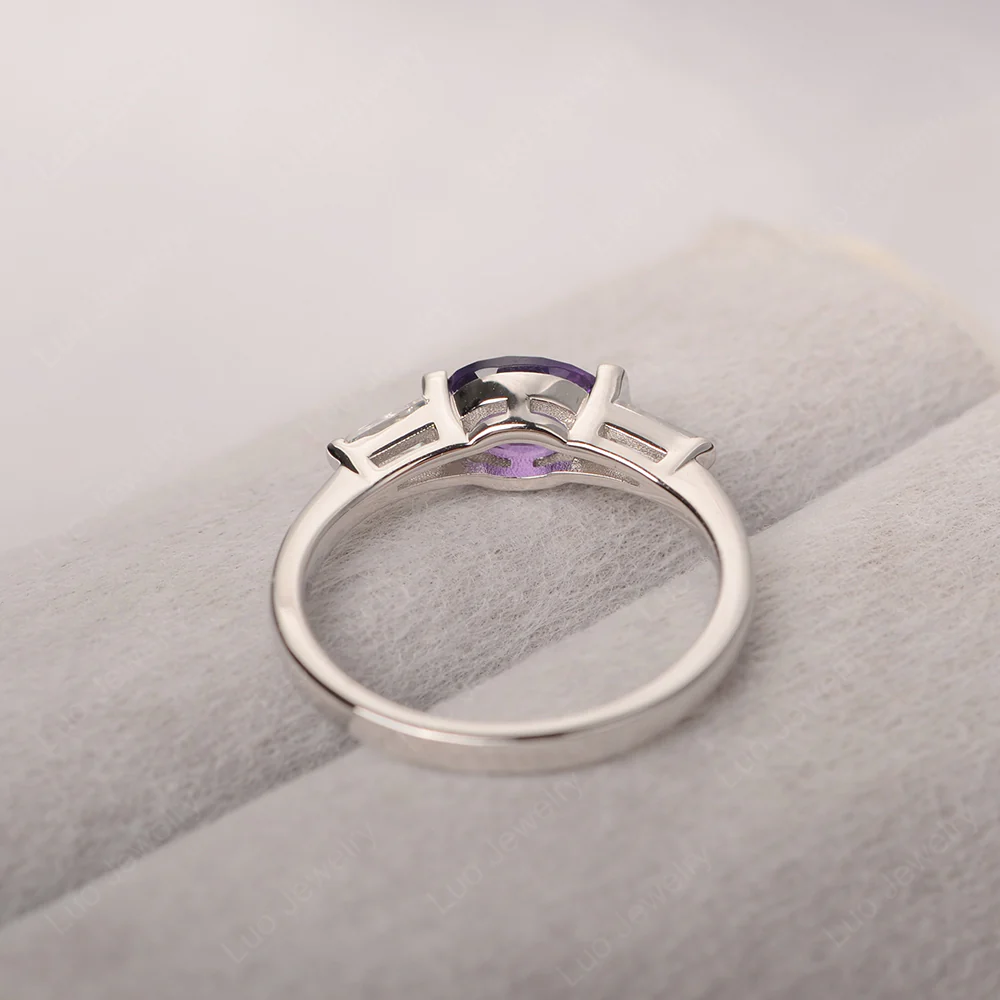 Low Profile Amethyst Ring - Image 3