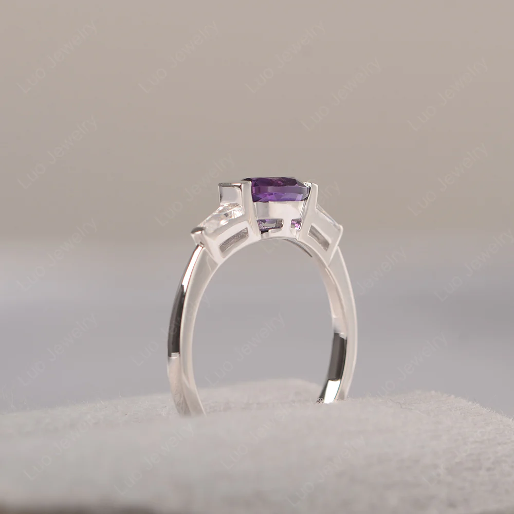 Low Profile Amethyst Ring - Image 4