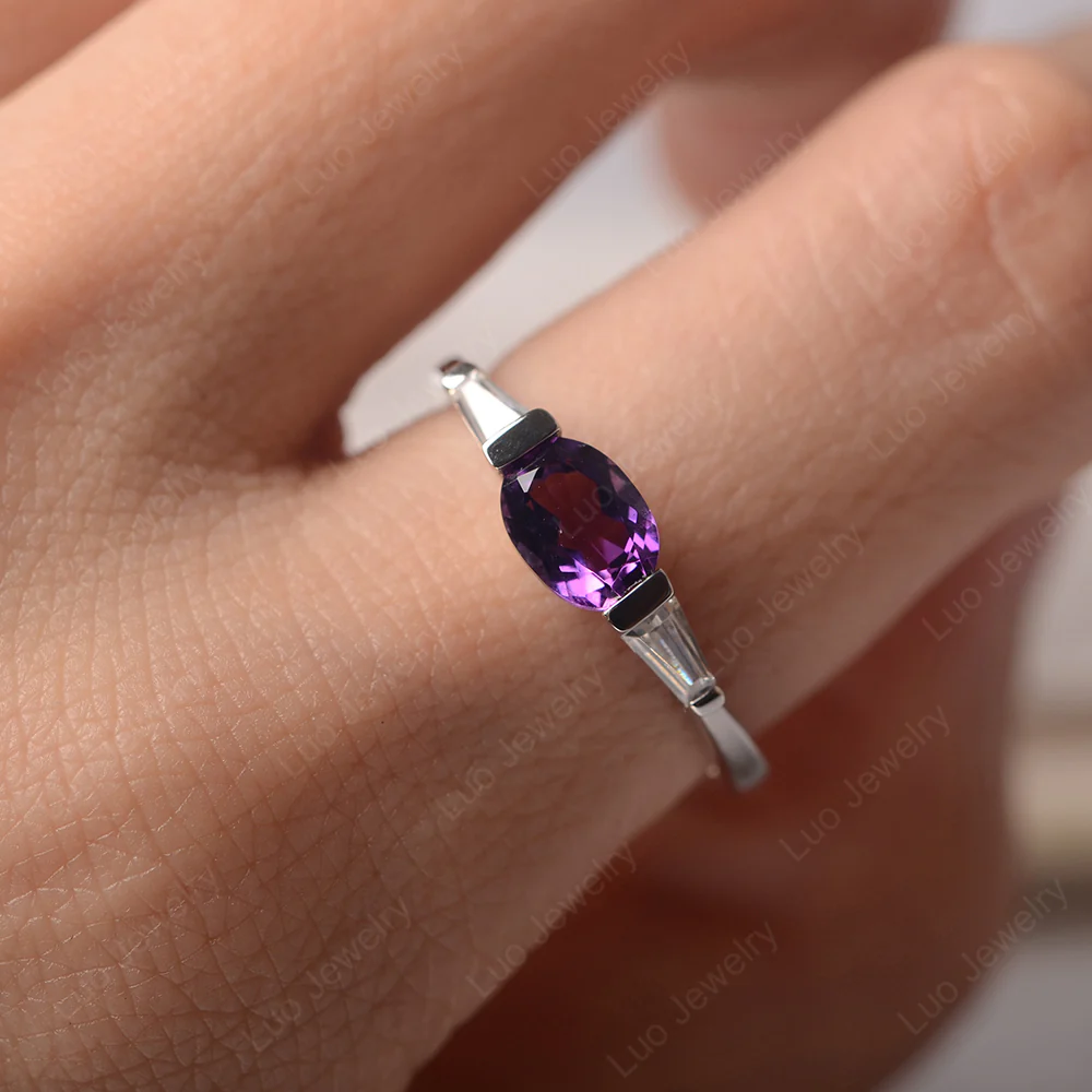 Low Profile Amethyst Ring - Image 5