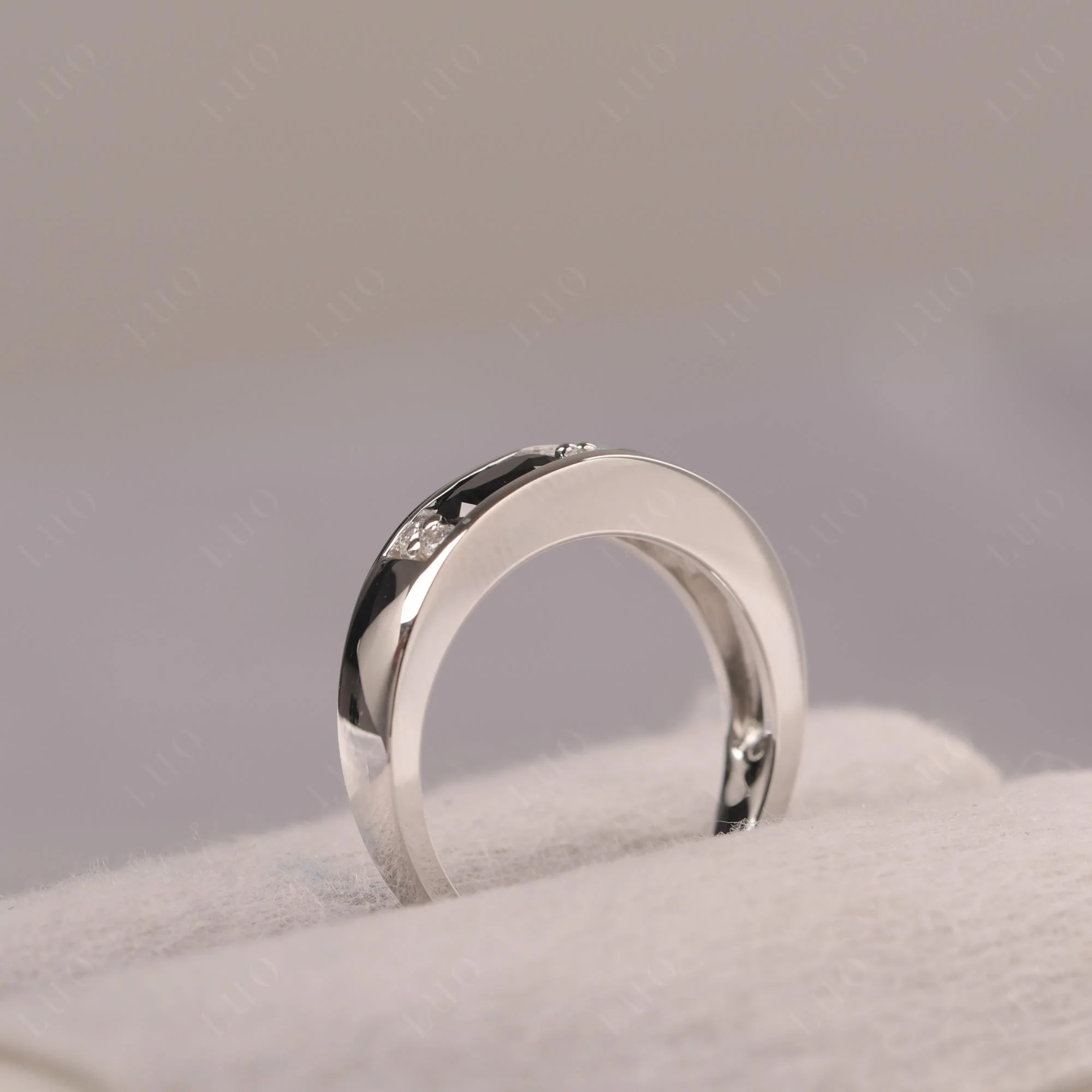 Aquamarine and Black Spinel Two Stone Ring - Image 13