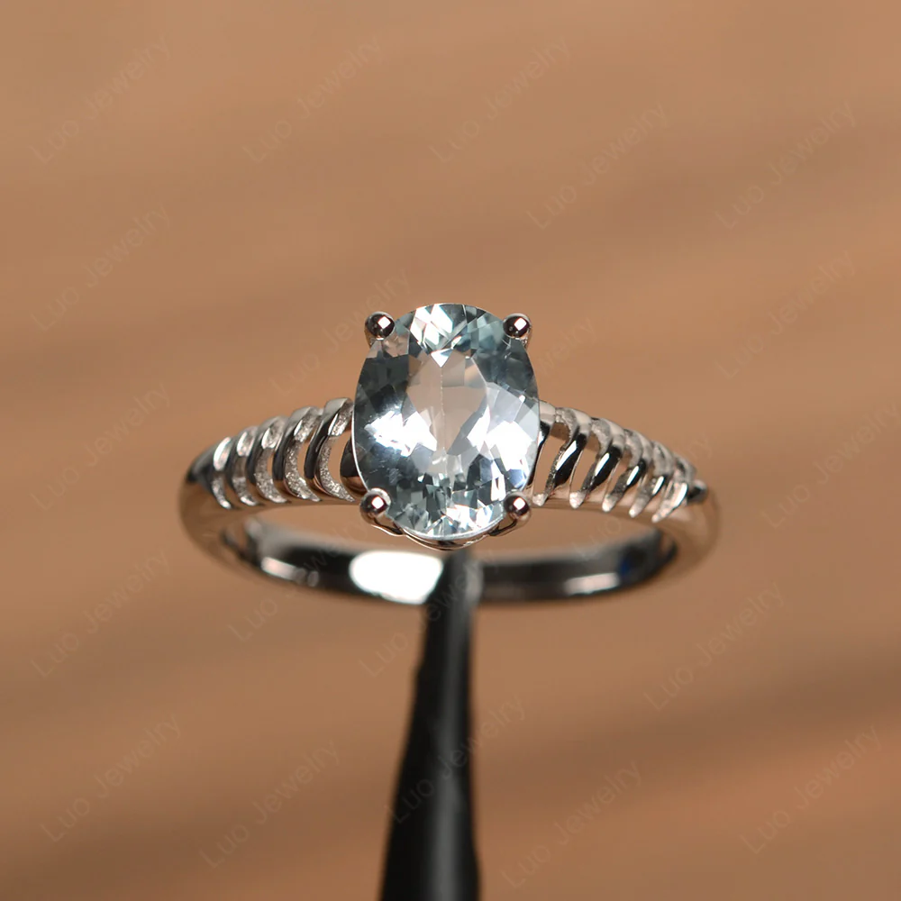 Aquamarine Non Traditional Engagement Ring