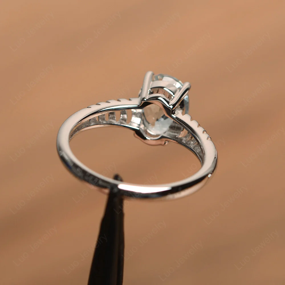 Aquamarine Non Traditional Engagement Ring - Image 3