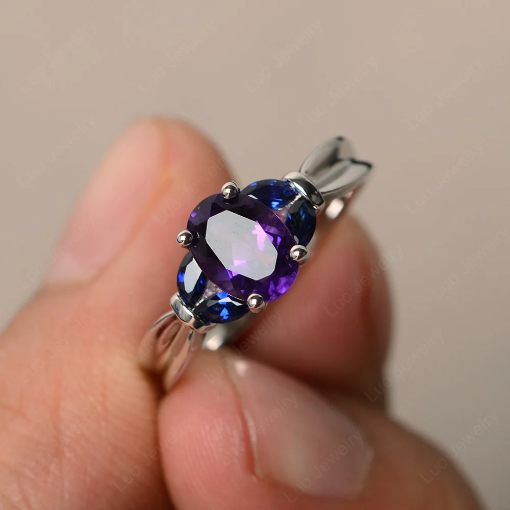 Oval Cut Art Deco Amethyst Ring