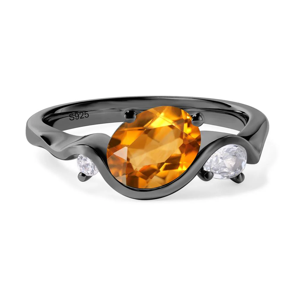 Citrine Ocean Wave Ring