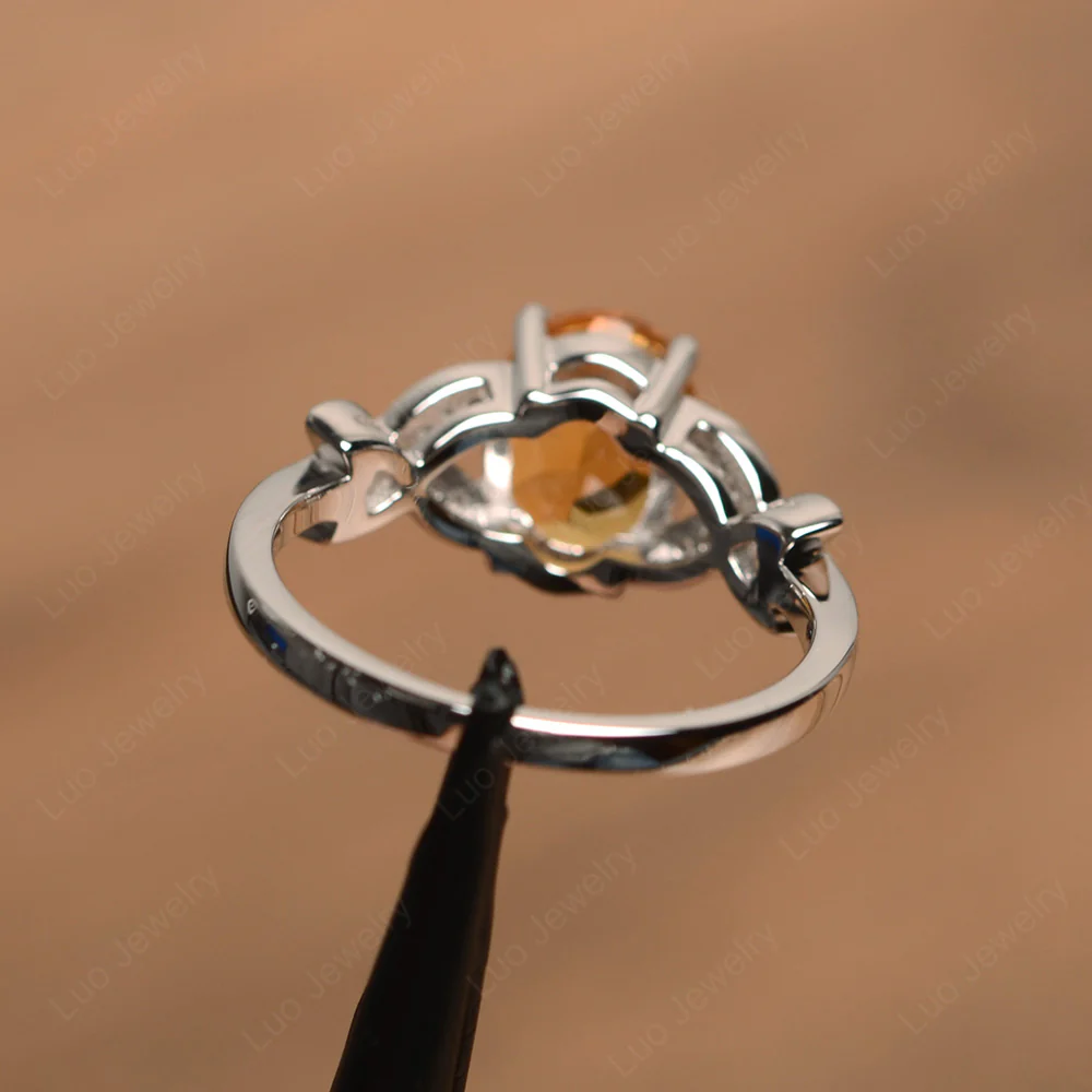 Citrine Double Butterfly Ring - Image 3