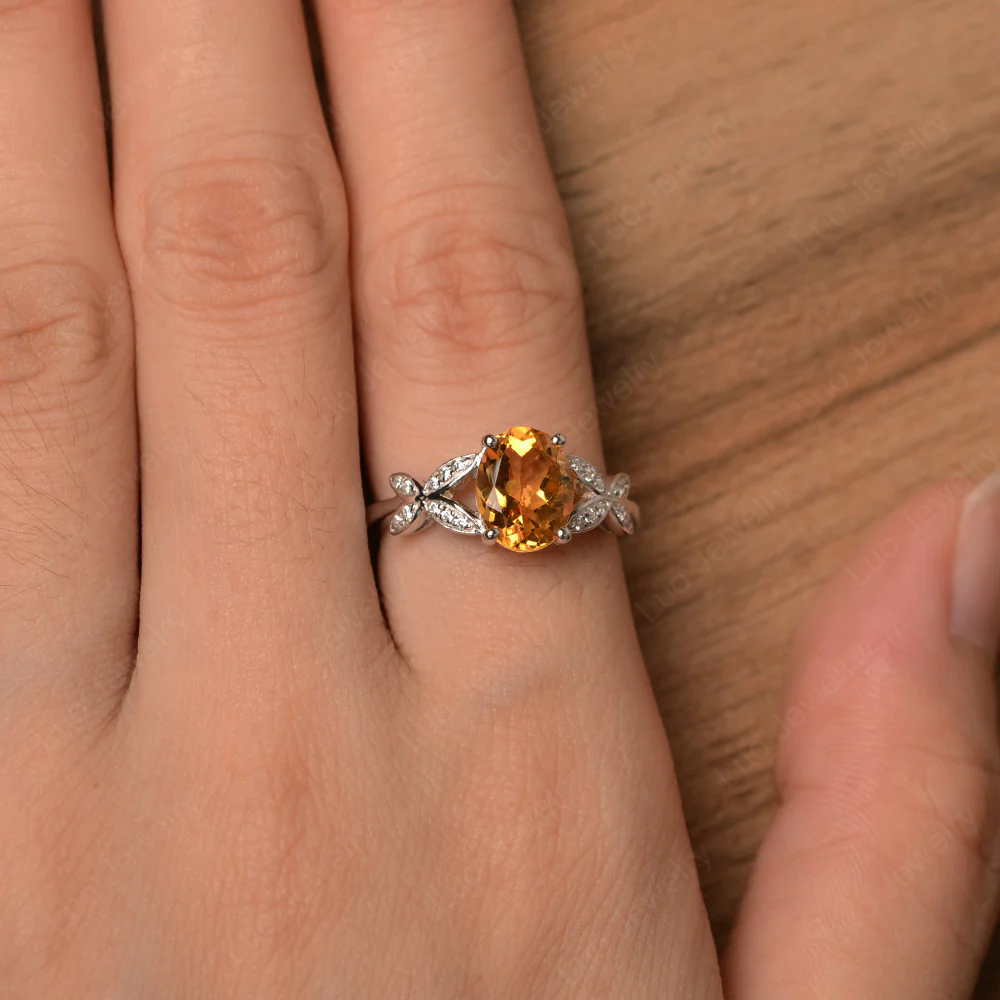 Citrine Double Butterfly Ring - Image 4