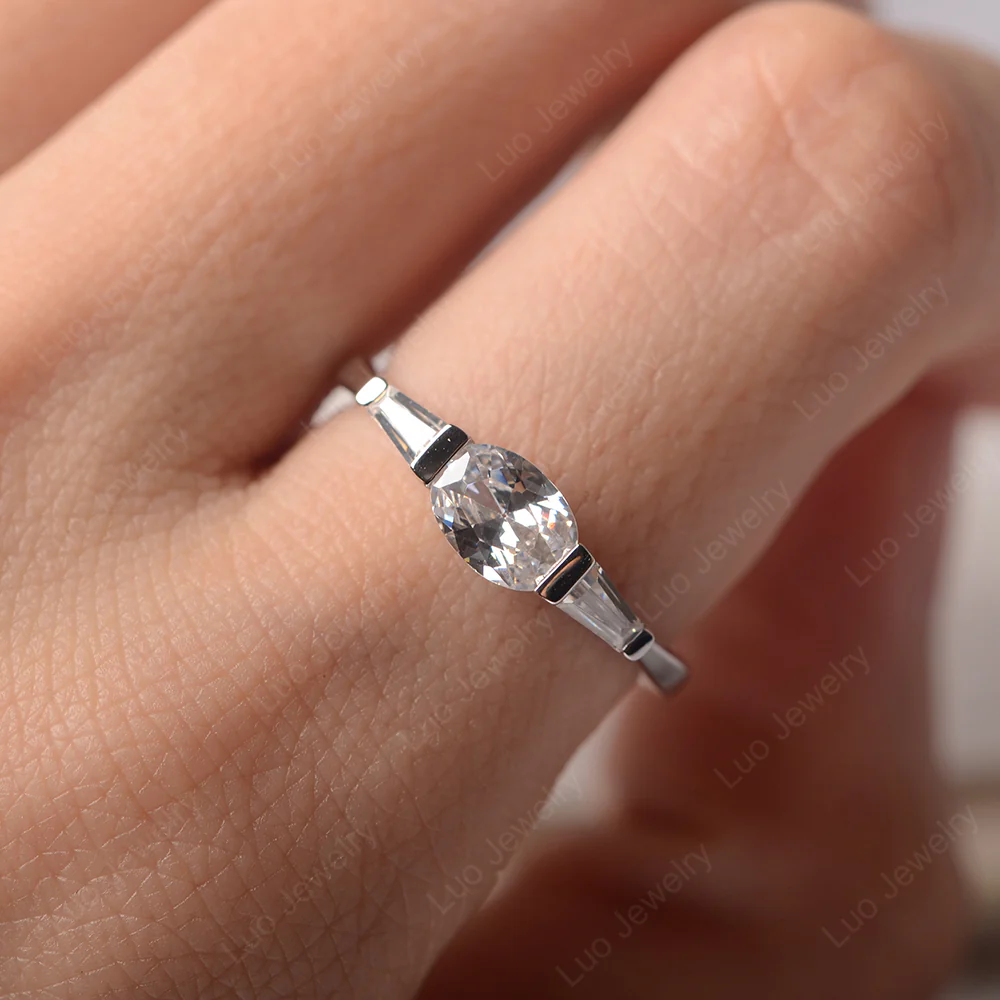 Low Profile Cubic Zirconia Ring - Image 5