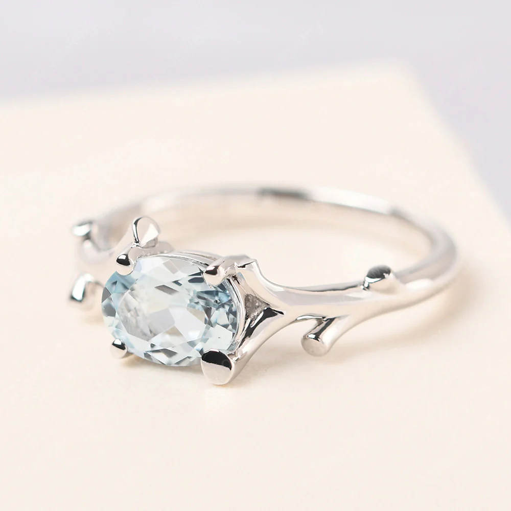 Aquamarine Tree Branch Ring - Image 2