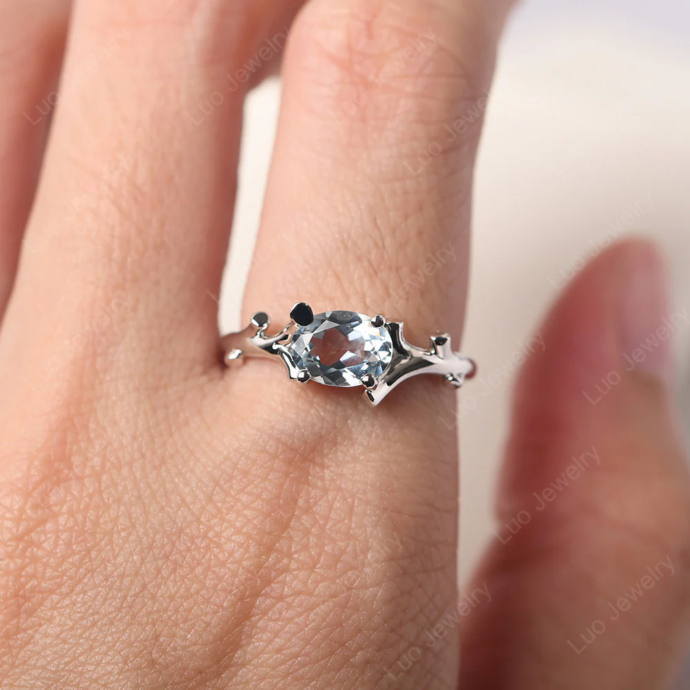 Aquamarine Tree Branch Ring - Image 5
