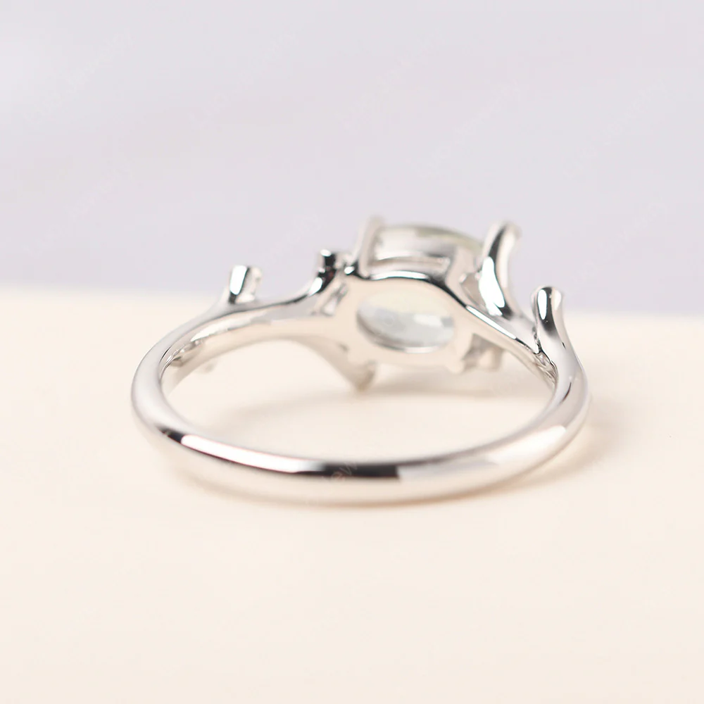 Green Amethyst Branch Engagement Ring - Image 4