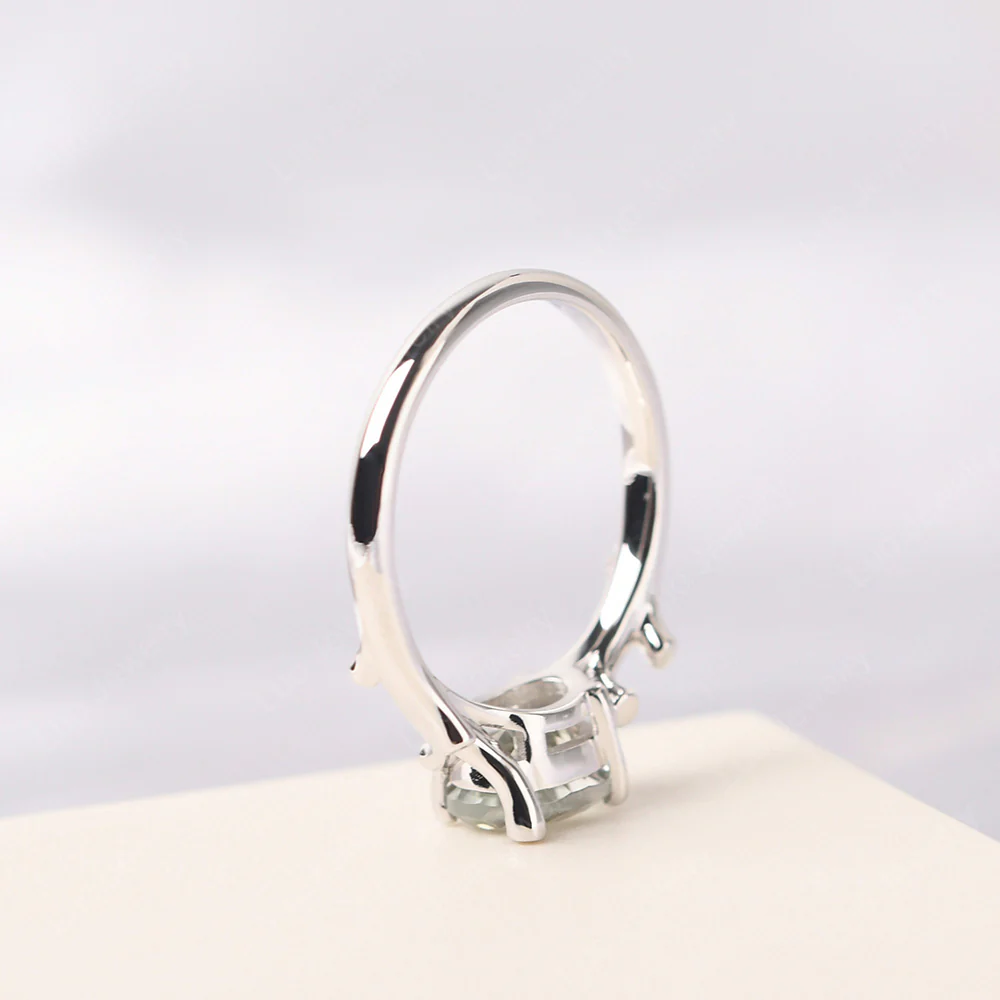 Green Amethyst Branch Engagement Ring - Image 5